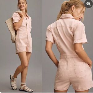 Anthropologie Kit Utility Romper - Pink